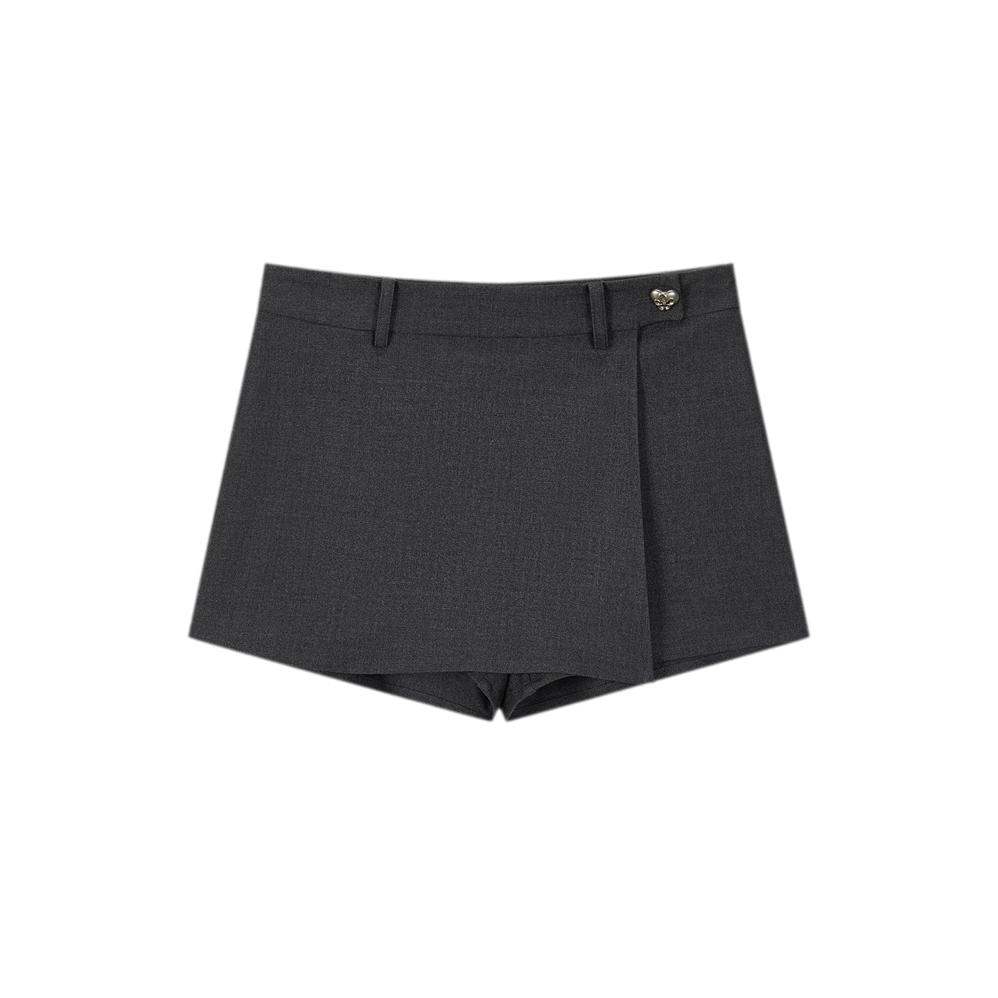Tailored Irregular Faux Two-Piece Skort