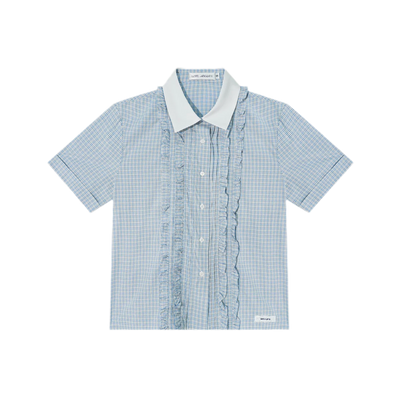 Blue Plaid Top (Pre-order) / S