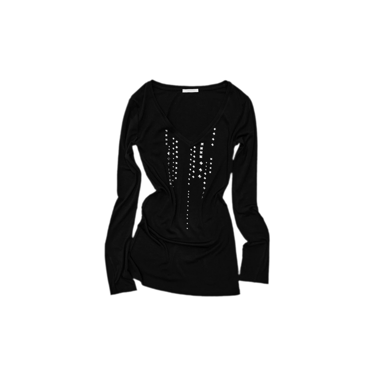 Rhinestone Fitted Knit Top