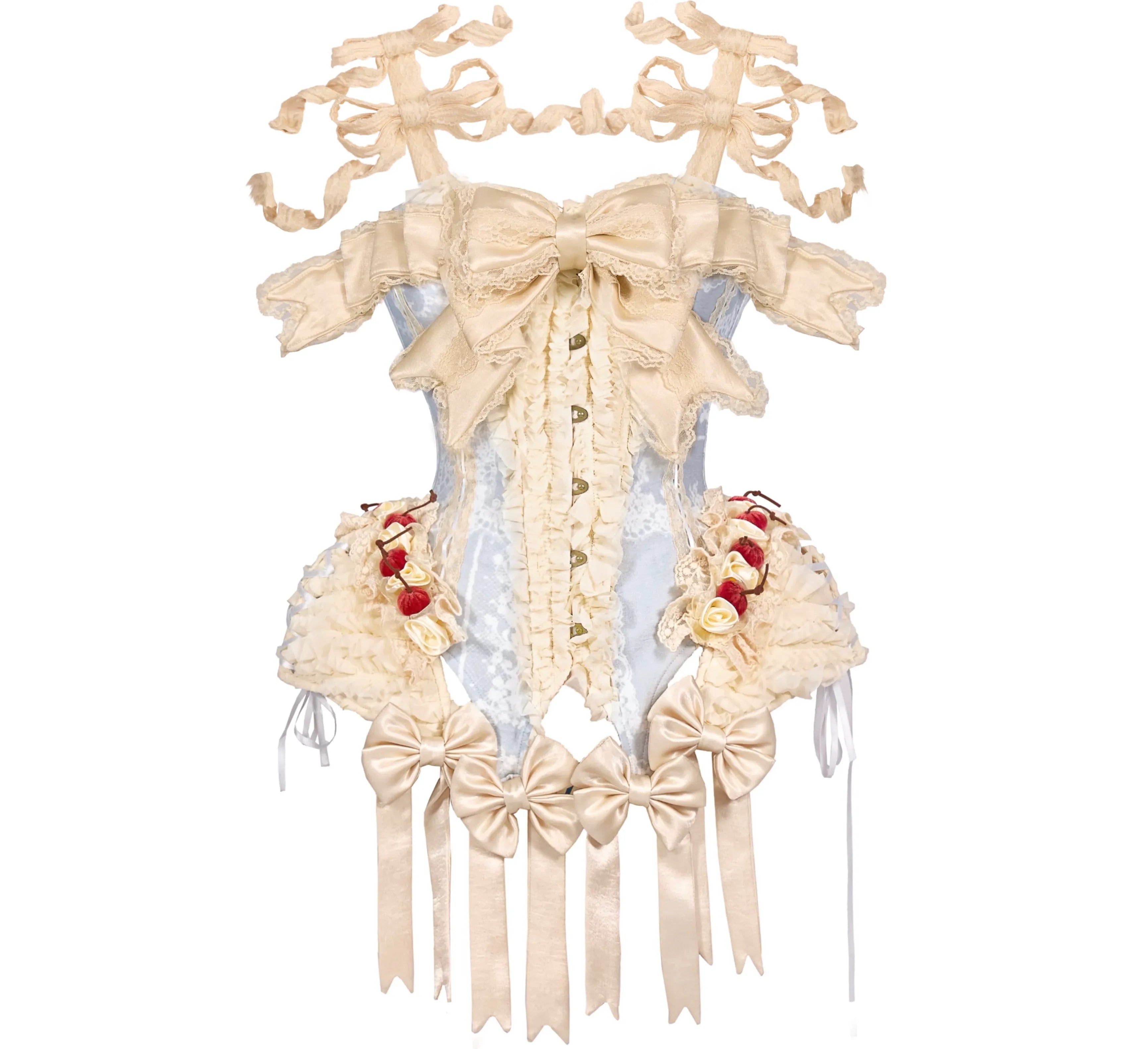 Ruffled Fishbone Corset Top
