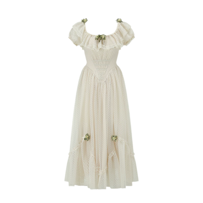 French Lace Princess Midi Dress