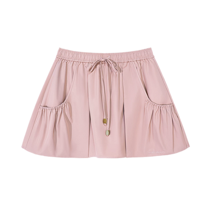 Drawstring A-Line Skirt