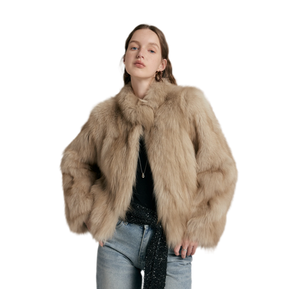 Gradient Fox Fur Jacket