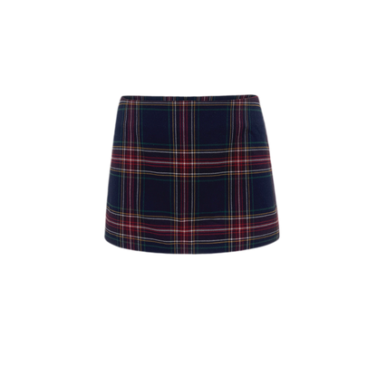 Vintage Plaid Low-Rise Bottoms