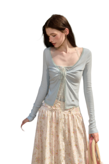 Skin-Feel Lace Cardigan