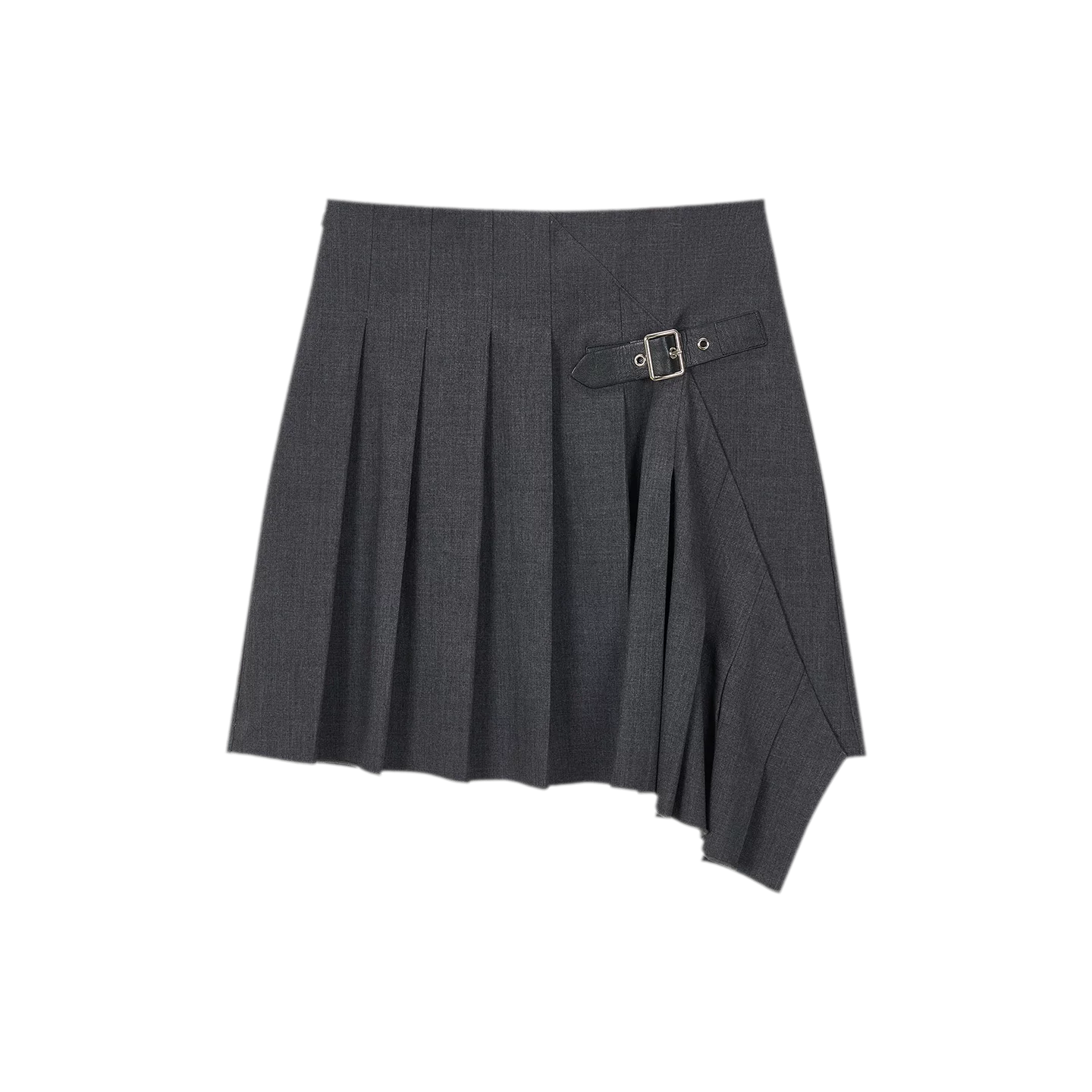 Asymmetric Pleated Strap Skirt