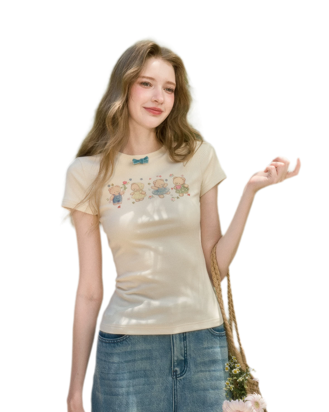 BabyBear Cropped Rib T-Shirt