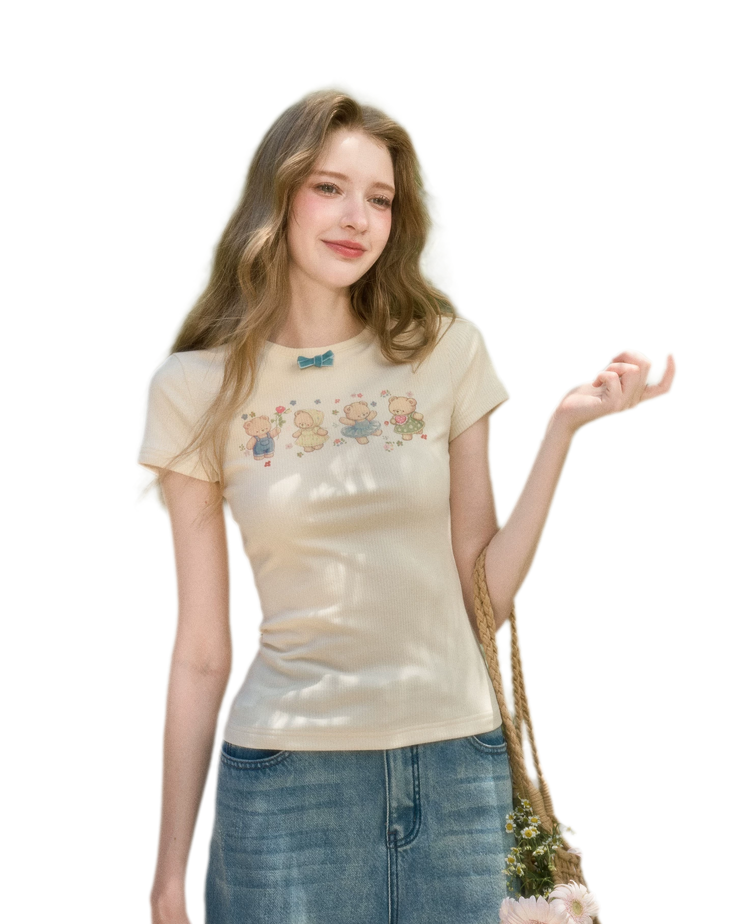BabyBear Cropped Rib T-Shirt