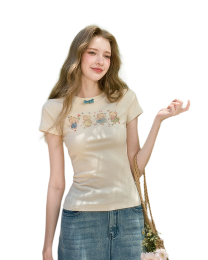 BabyBear Cropped Rib T-Shirt