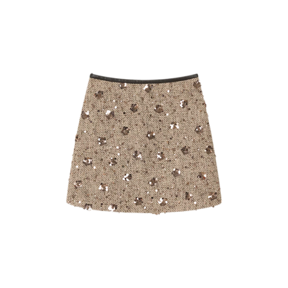 Sequin Tweed A-Line Skirt