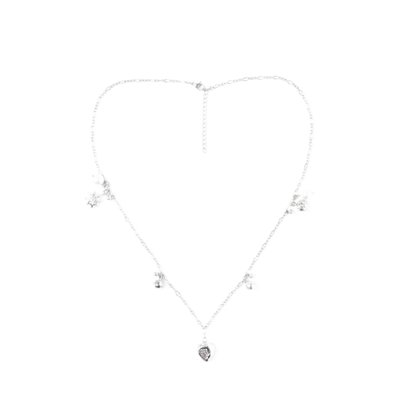 Silver Star Berry Adjustable Collarbone Necklace
