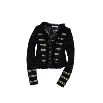 Set di cardigan e shorts con profili metallici