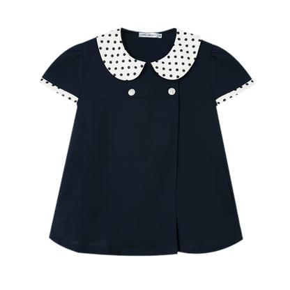 Polka Dot Doll Collar Top