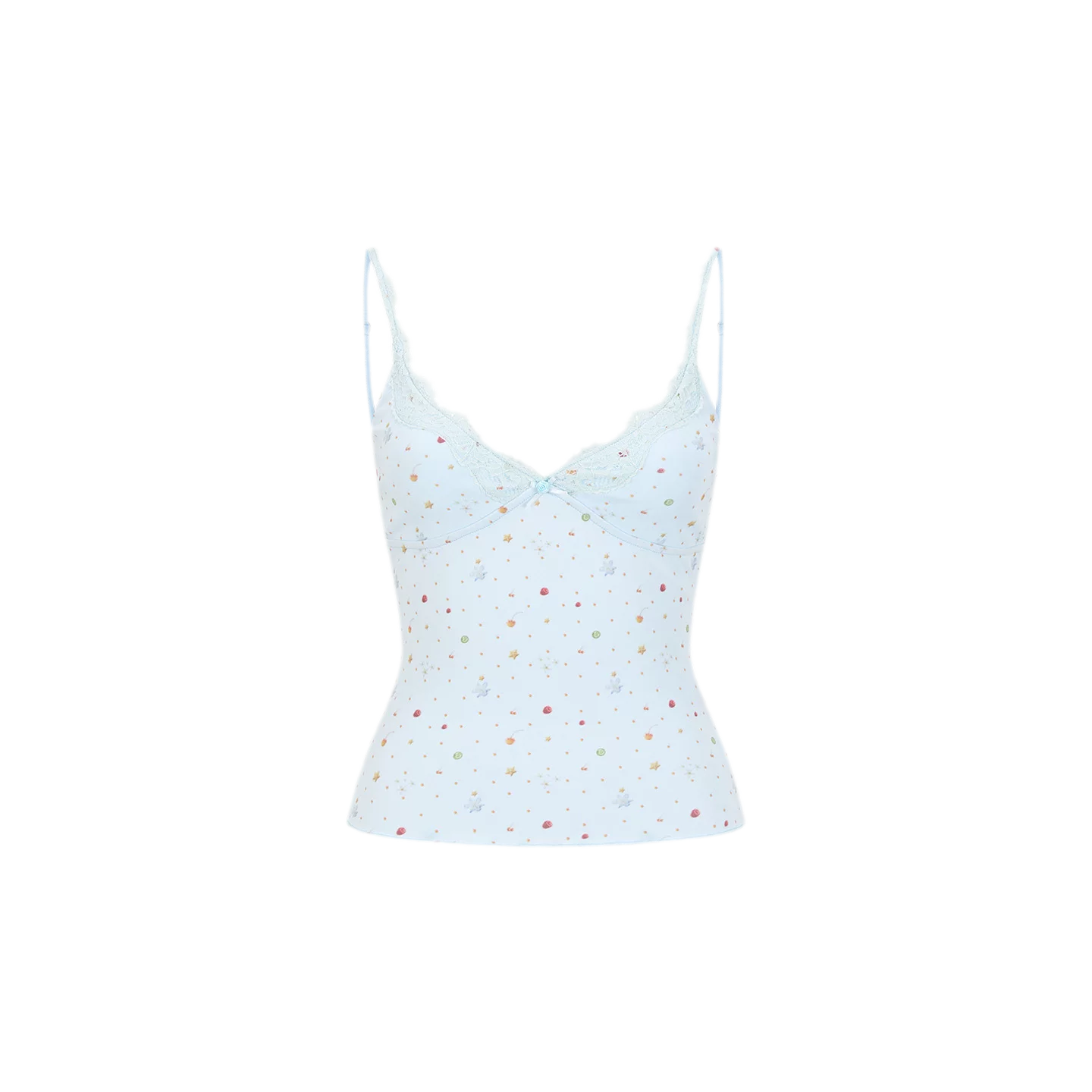 Light Blue Polka-Dot Three-Piece Set