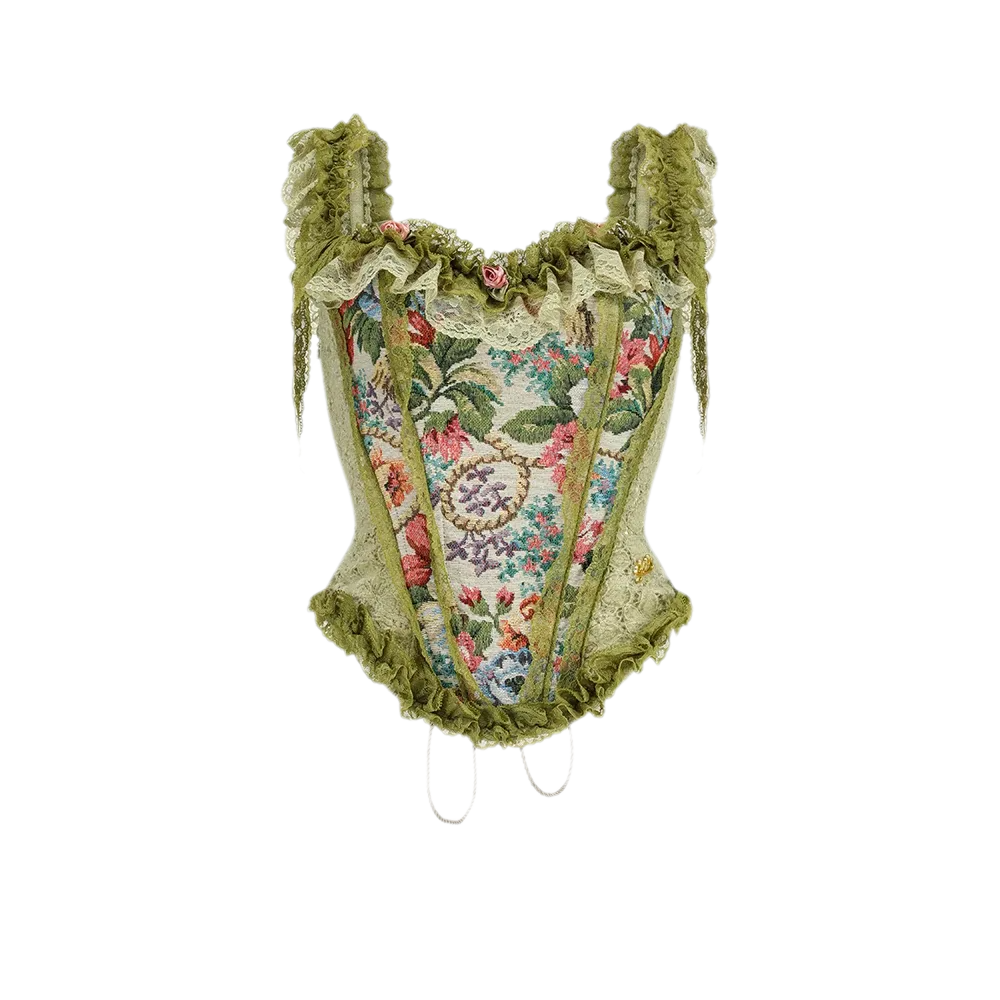 French Boned Corset Skirt Set