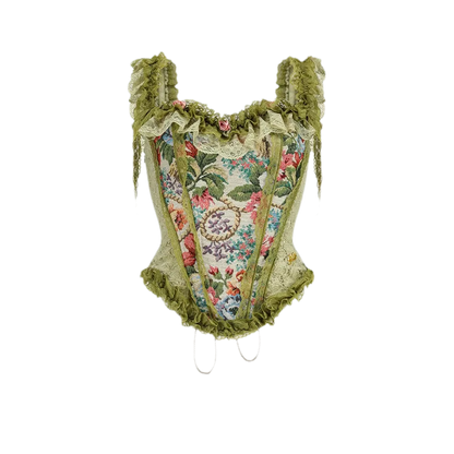 French Boned Corset Skirt Set