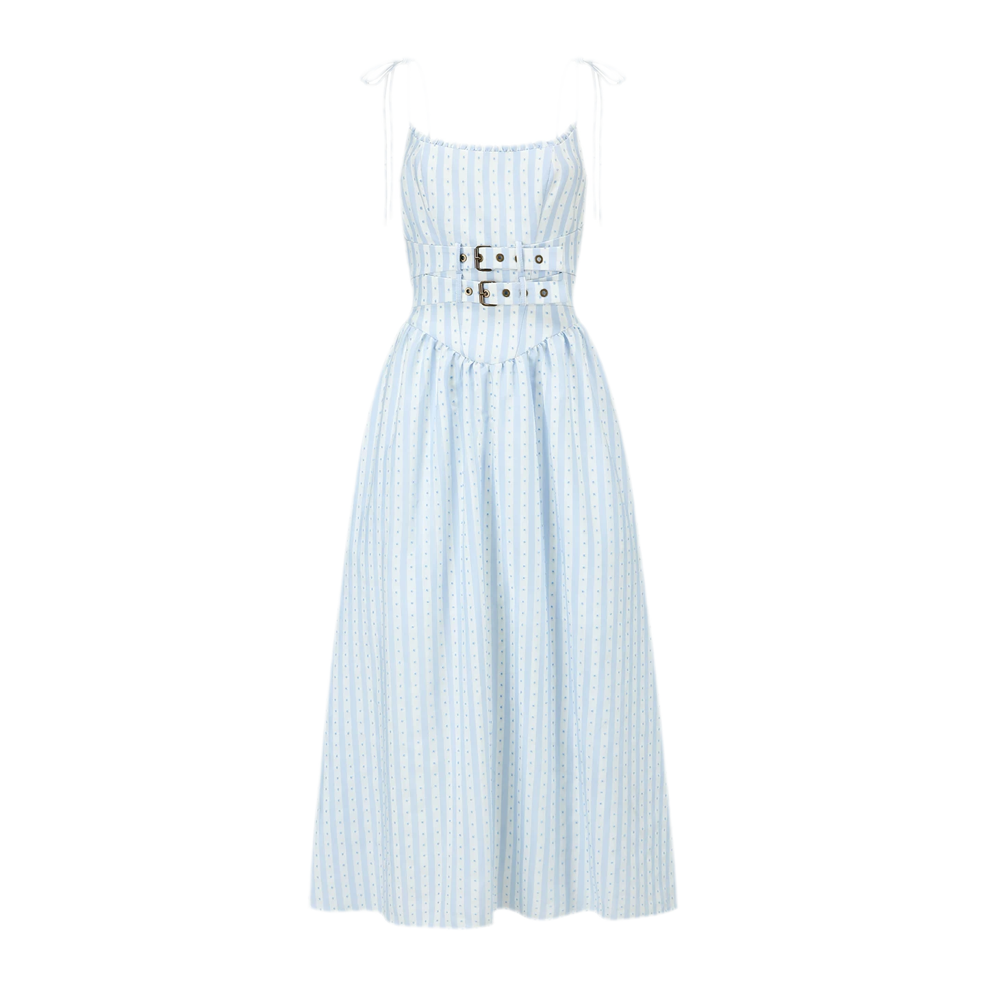 Striped Jacquard A-Line Dress