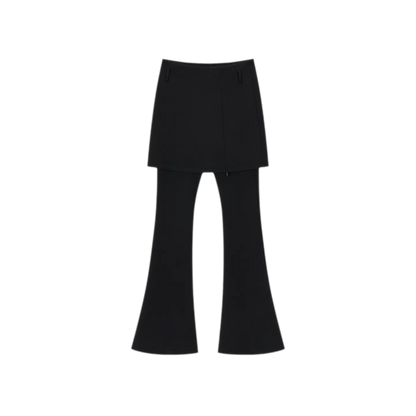 Layered Skirt Flare Pants