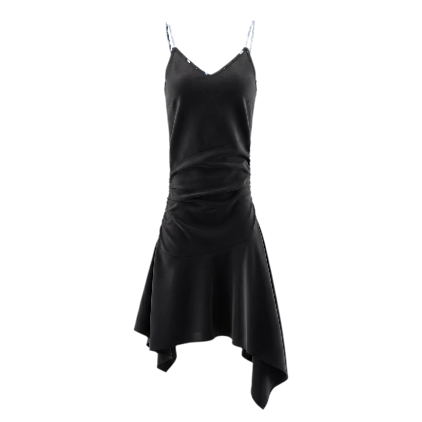 Acetate Asymmetric Slip Dress