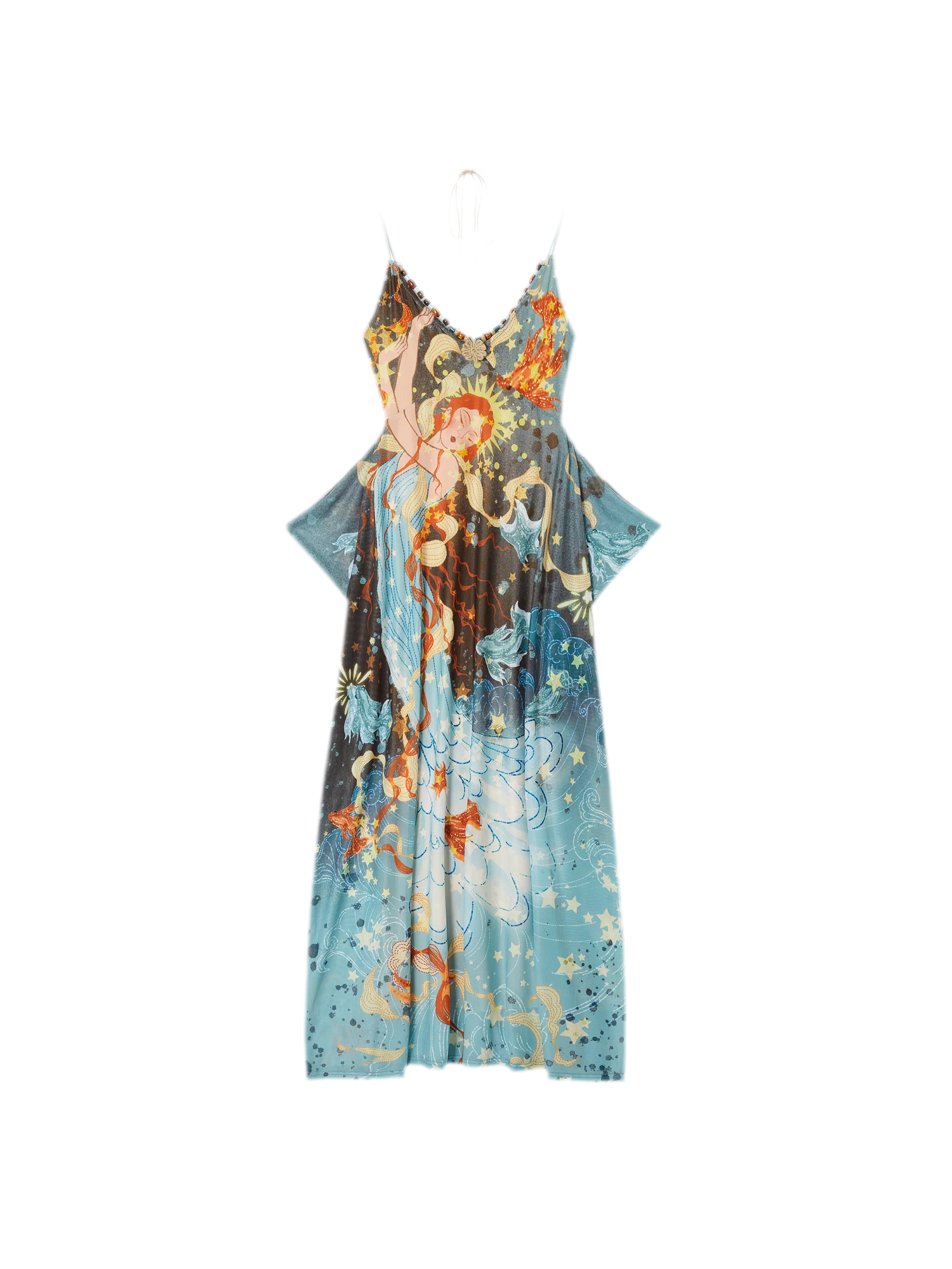 Beaded Floral Cami Dress