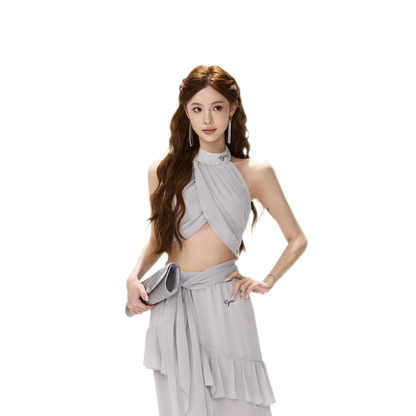 CYNR Ash Grey Halter Set – Gray (Top)