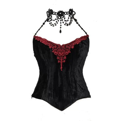 Beaded Velvet Cami Top / S