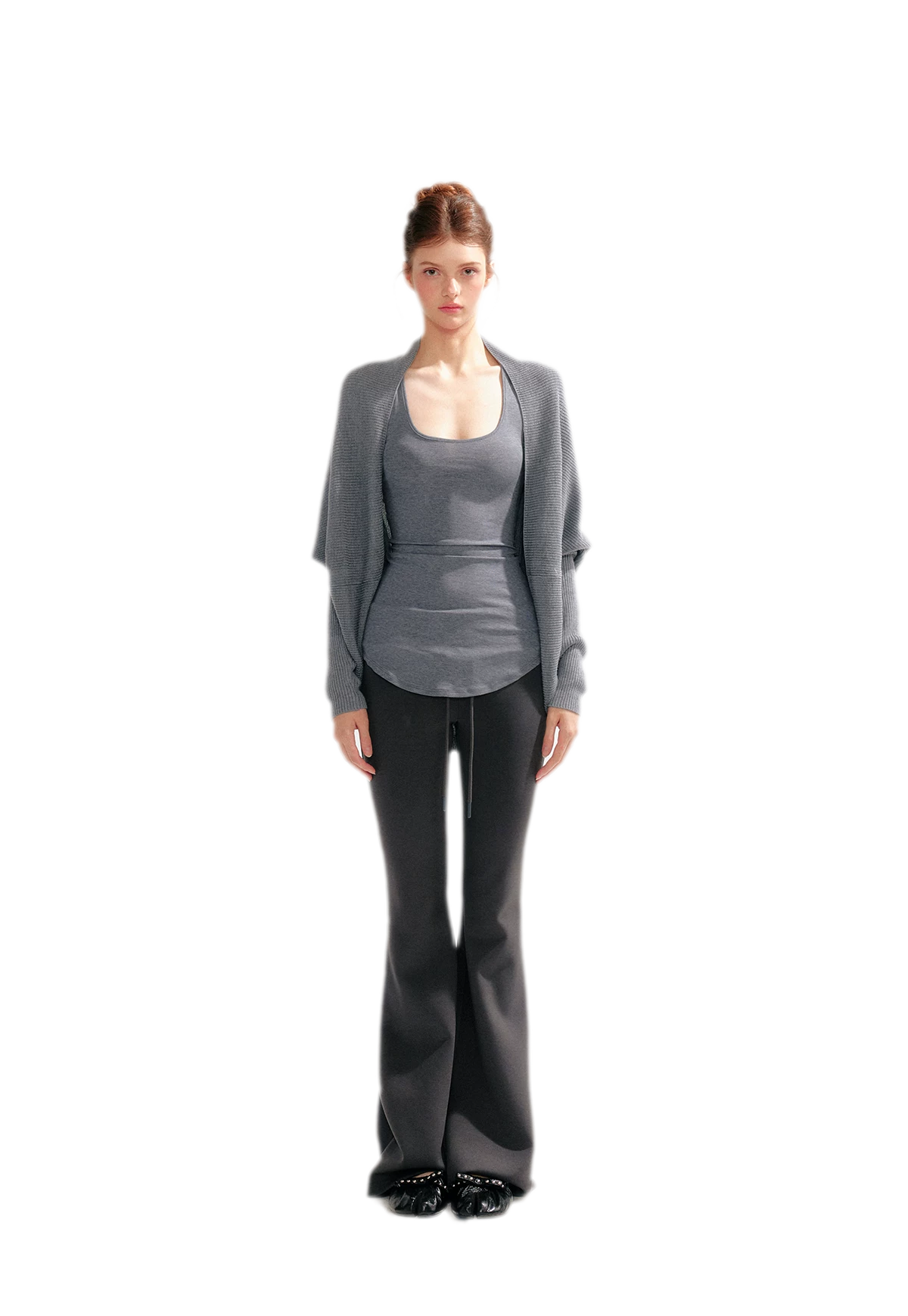 Stretch Low-Rise Flared Pants
