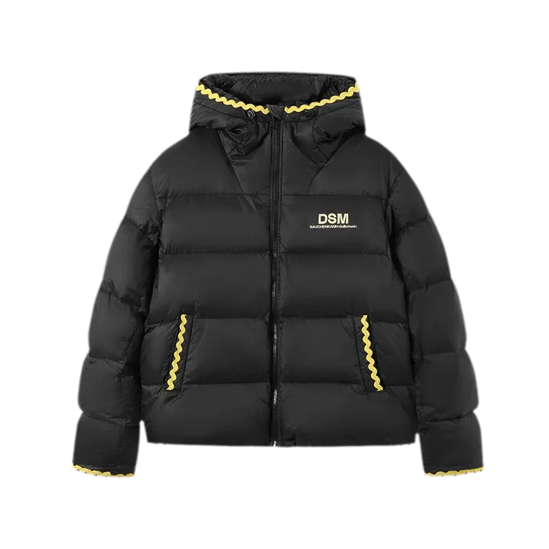 Shell Embroidered Hooded Down Jacket