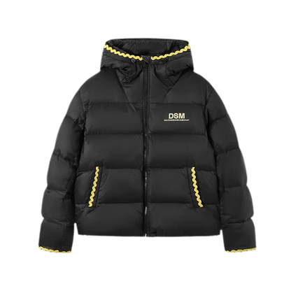 Shell Embroidered Hooded Down Jacket
