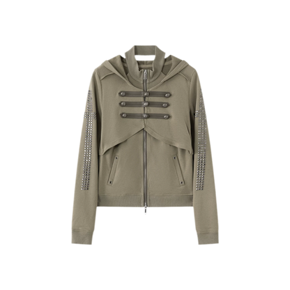 Metal Toggle Hooded Sweatshirt