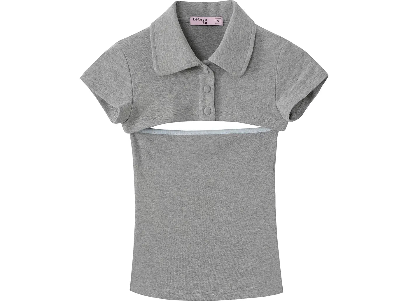 Deconstructed Two-Piece Polo Top