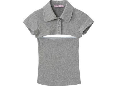Deconstructed Two-Piece Polo Top