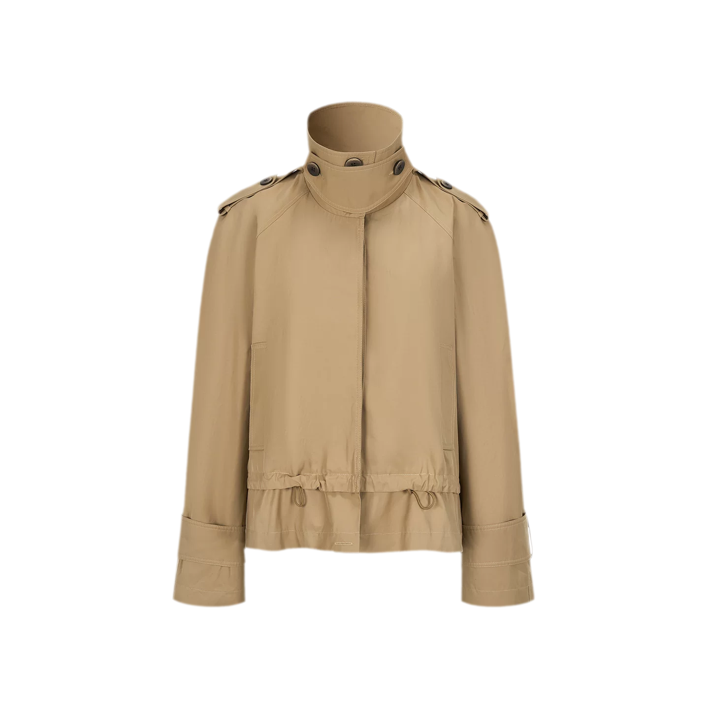 Cropped Workwear Trench Jacket