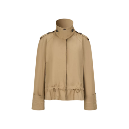 Cropped Workwear Trench Jacket