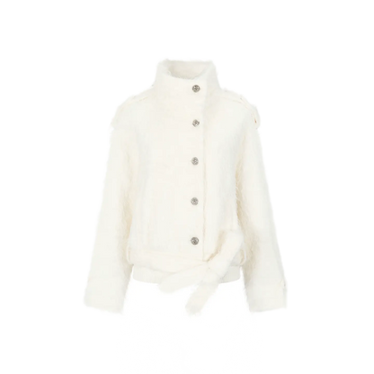 Long-Pile Faux Fur Jacket
