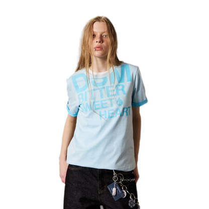 Contrast Print Fitted T-Shirt