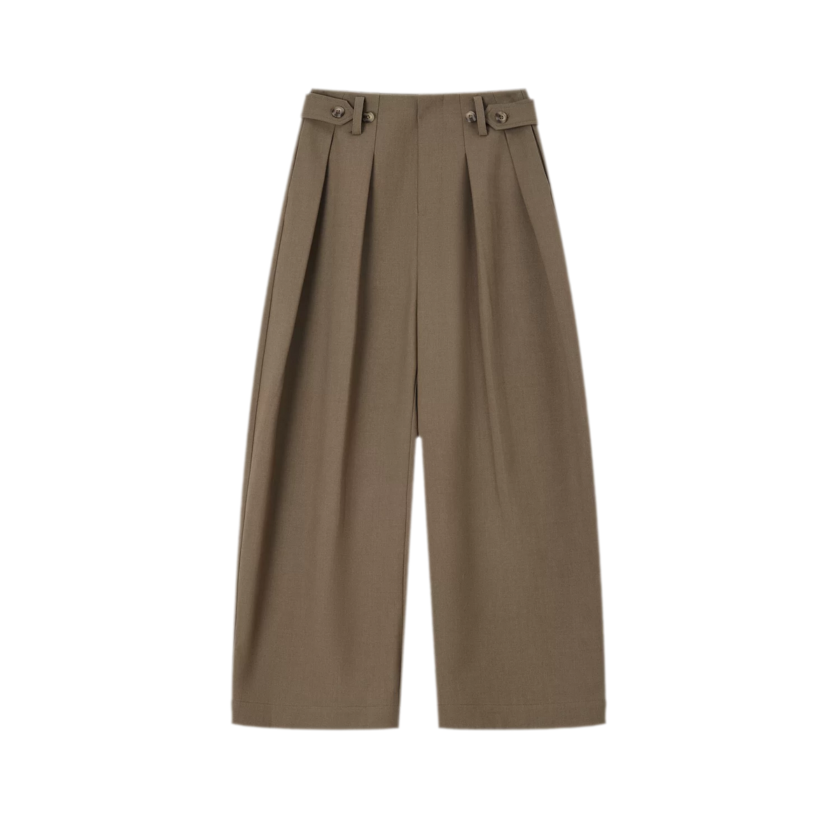 Double Pleat Curved Trousers