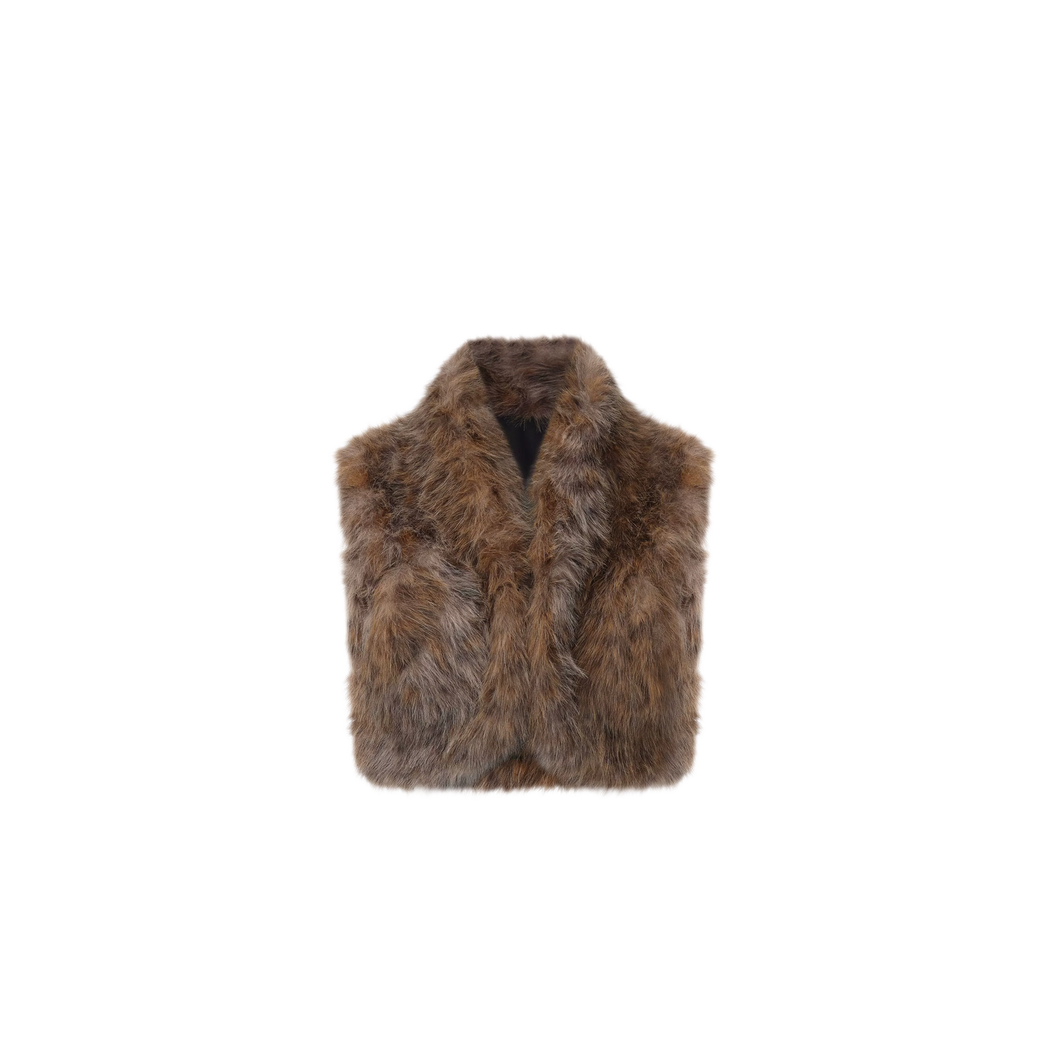 Cropped Faux Fur Vest