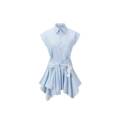 Deconstructed Shirt Dress Two-Piece Set
