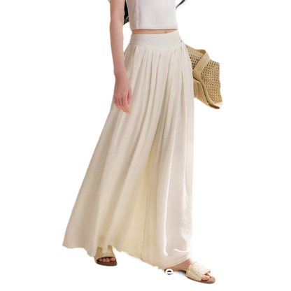 Pleated Wide-Leg Pants
