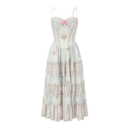 Vintage Ruffle Tiered Dress