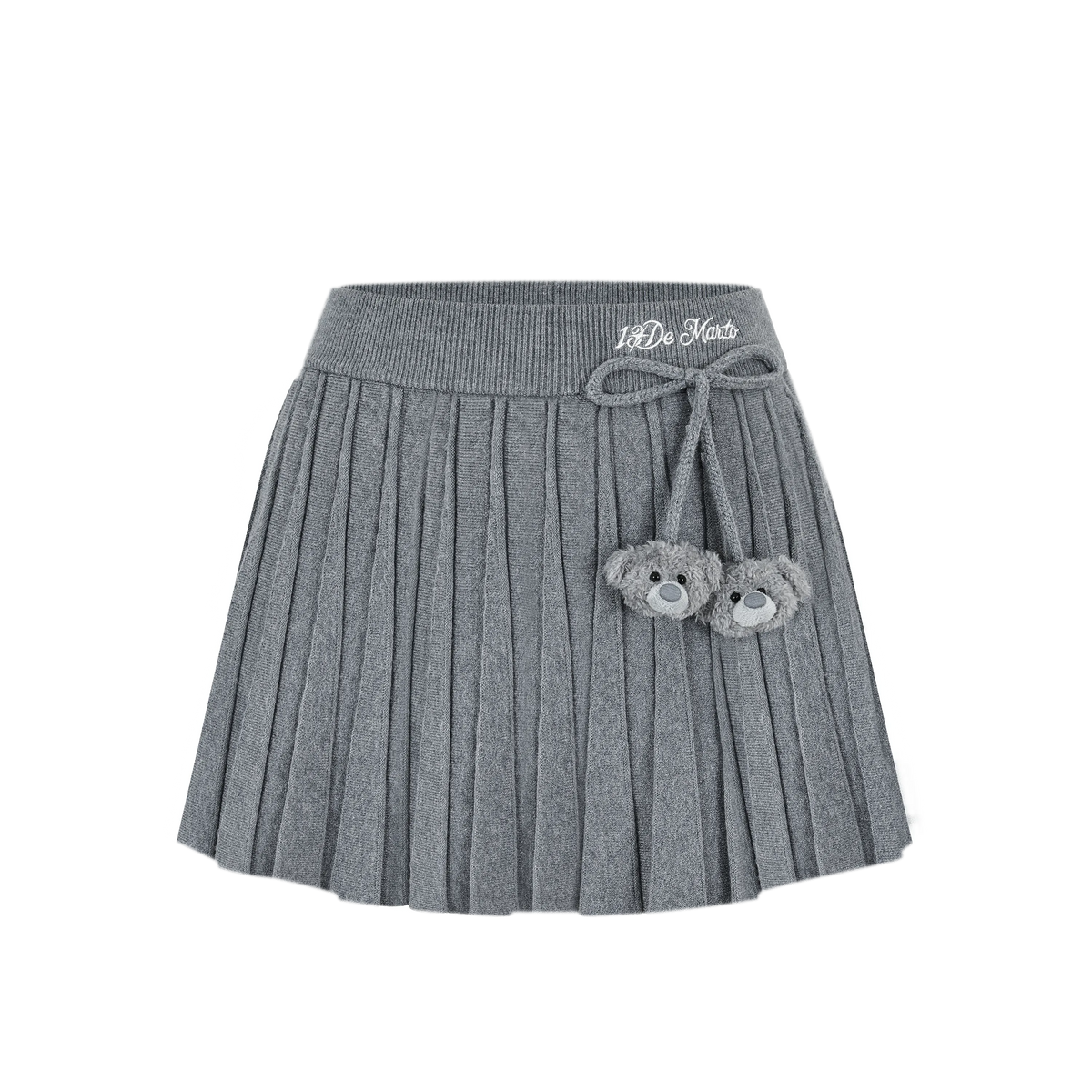Plissierter Strick-Minirock