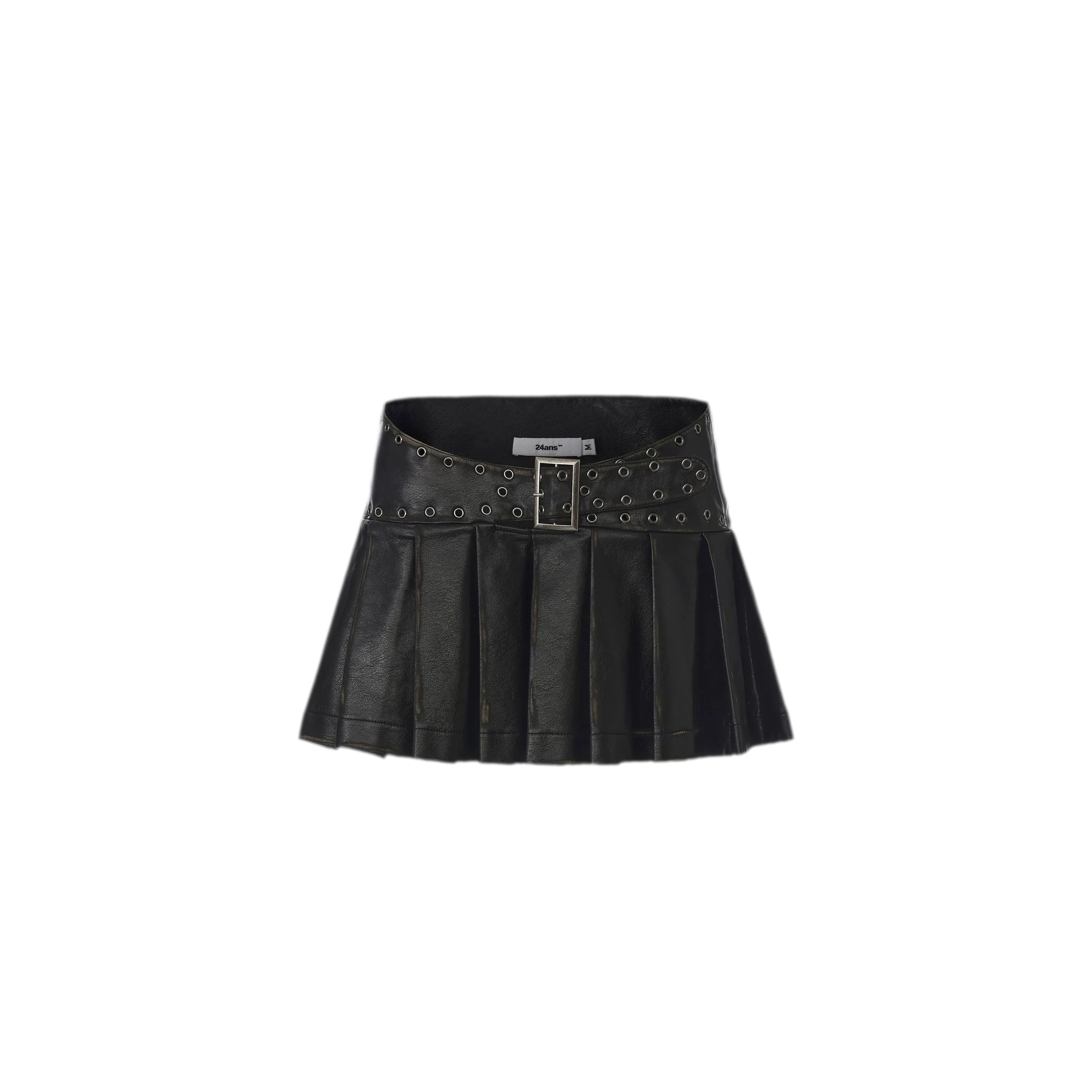 Washed PU Mini Skirt