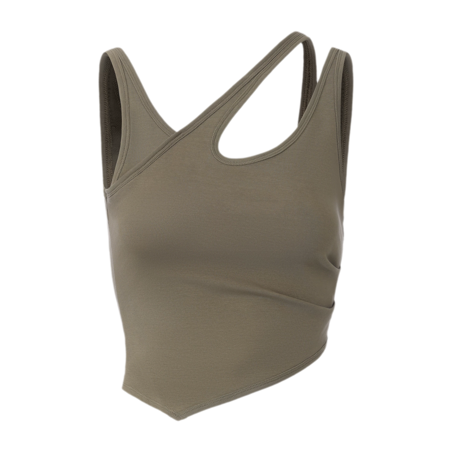 Deconstructed Asymmetric Cutout Tank Top