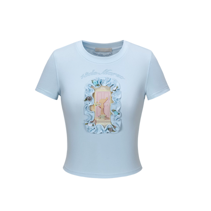 Spring Summer 2026 Bouquet Illustration Slim T-shirt
