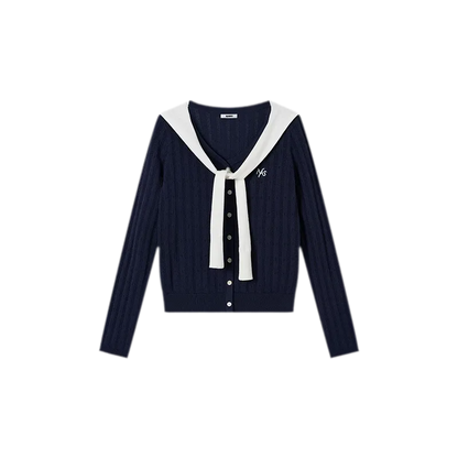 Textured Openwork Knit Cardigan