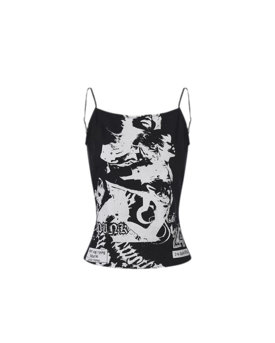 24ANS Grunge Halter Camisole – Black