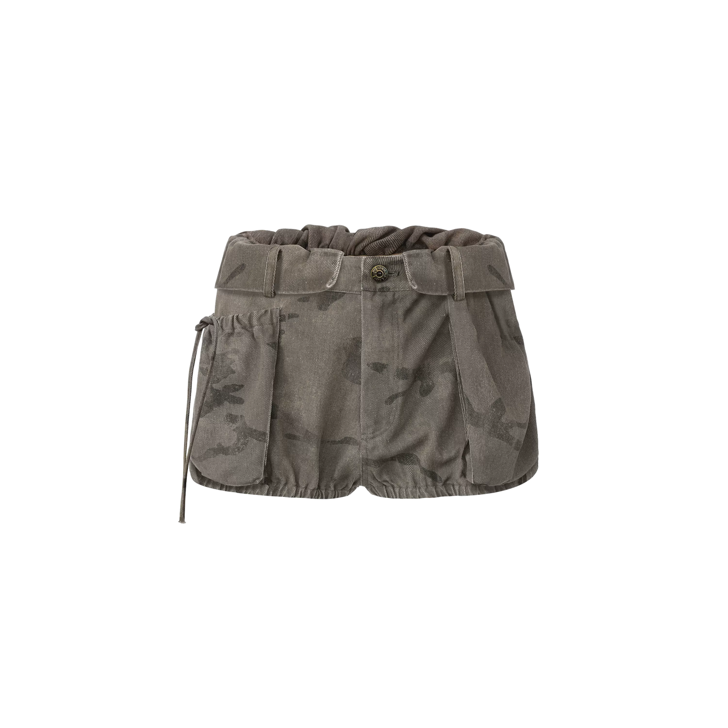Punk Grunge Washed Camouflage Shorts