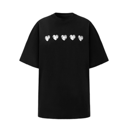 Silver Print Oversized T-Shirt