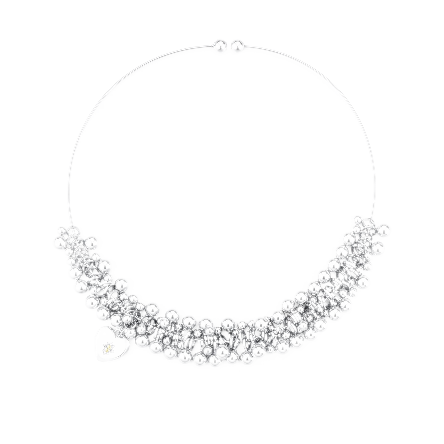 Silver Heart Pendant Necklace
